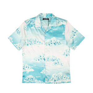 Light Blue Cloud Silk Button Down Shirt