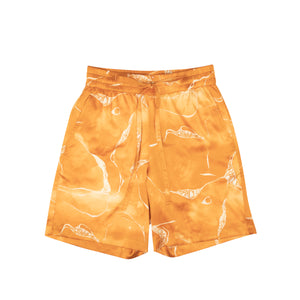 Orange Miracle Tie Dye Silk Shorts