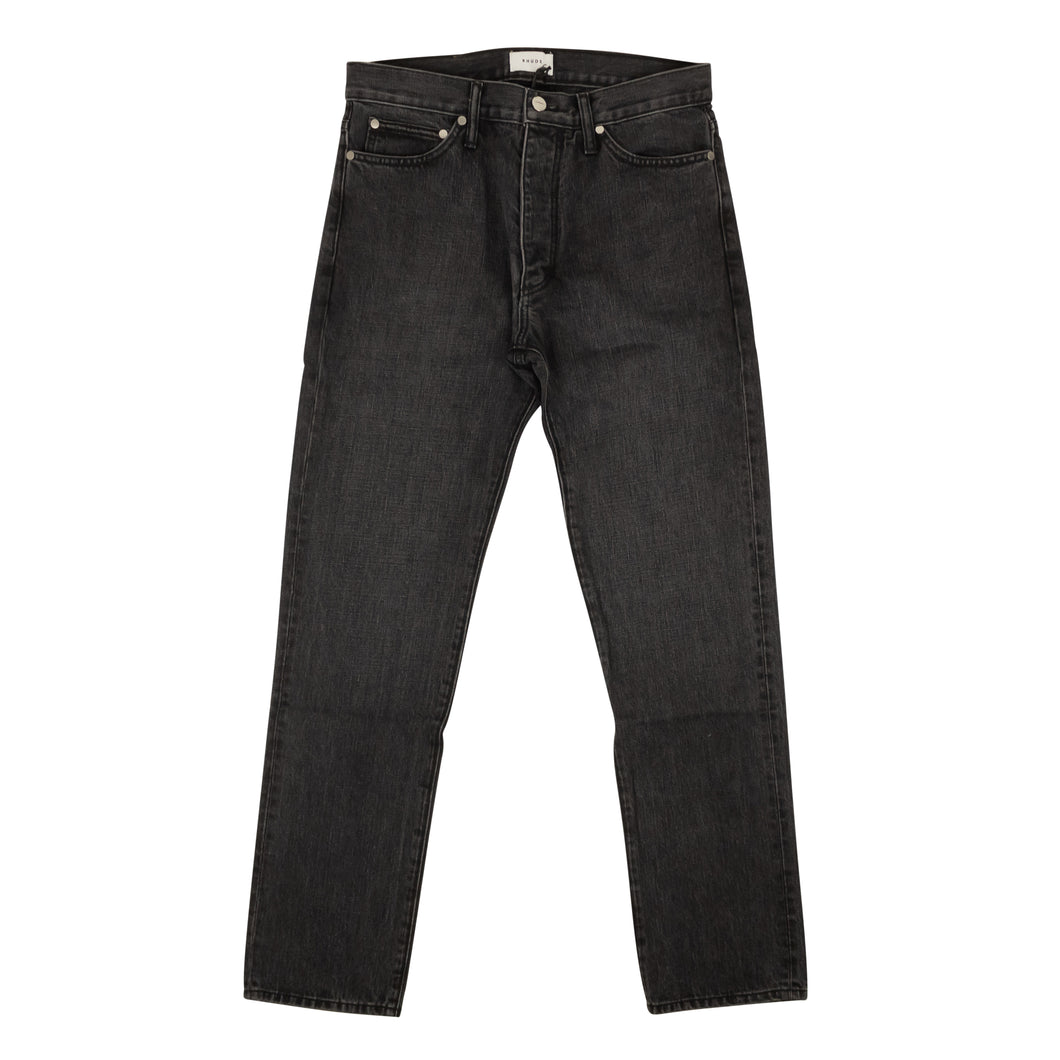 Black Cotton Dark Wash Classic Fit Denim Jeans