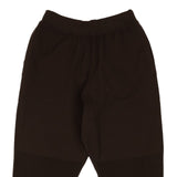 Brown Wool Blend Double Face Knit Pants