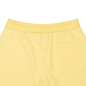 Pale Yellow Soleil Levant Patch Sweat Shorts
