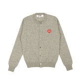 PLAY Heather Grey Heart Cardigan Sweater