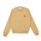 PLAY Tan Brown Heart Cardigan Sweater