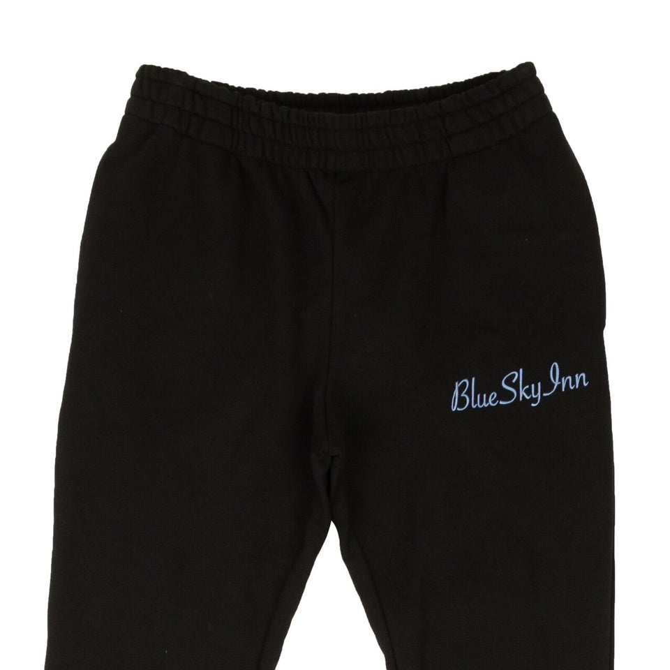 Black Embroidered Logo Sweatpants