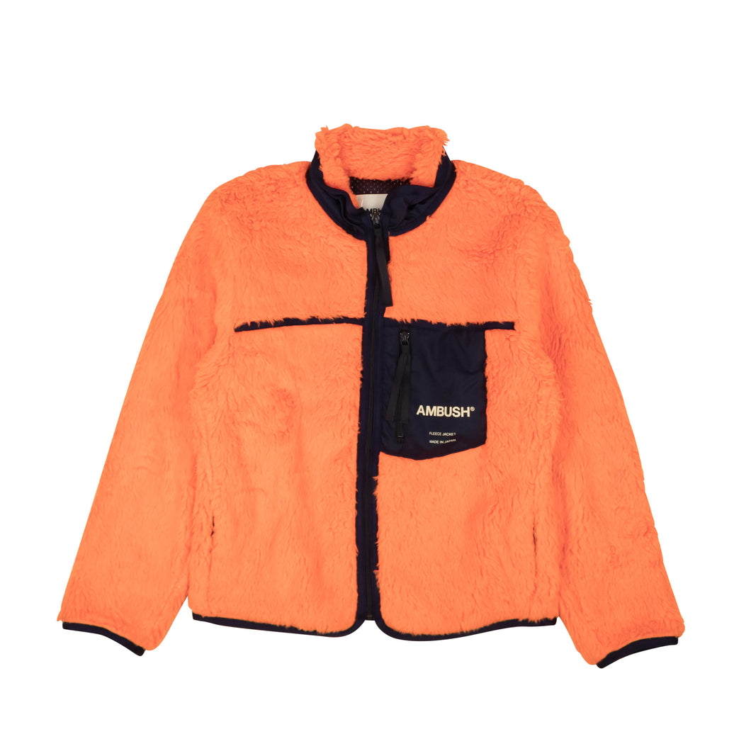 Orange Acrylic Logo New Fleece Jacket