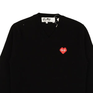 PLAY Black Heart V-Neck Sweater