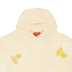 Beige Melted Thermal Hooded Sweater