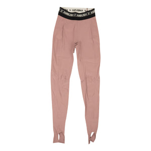Pink Polyamide Scuba Fitted Slit Cuff Pants