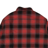 Black And Red Cotton Checked Snap Overshirt