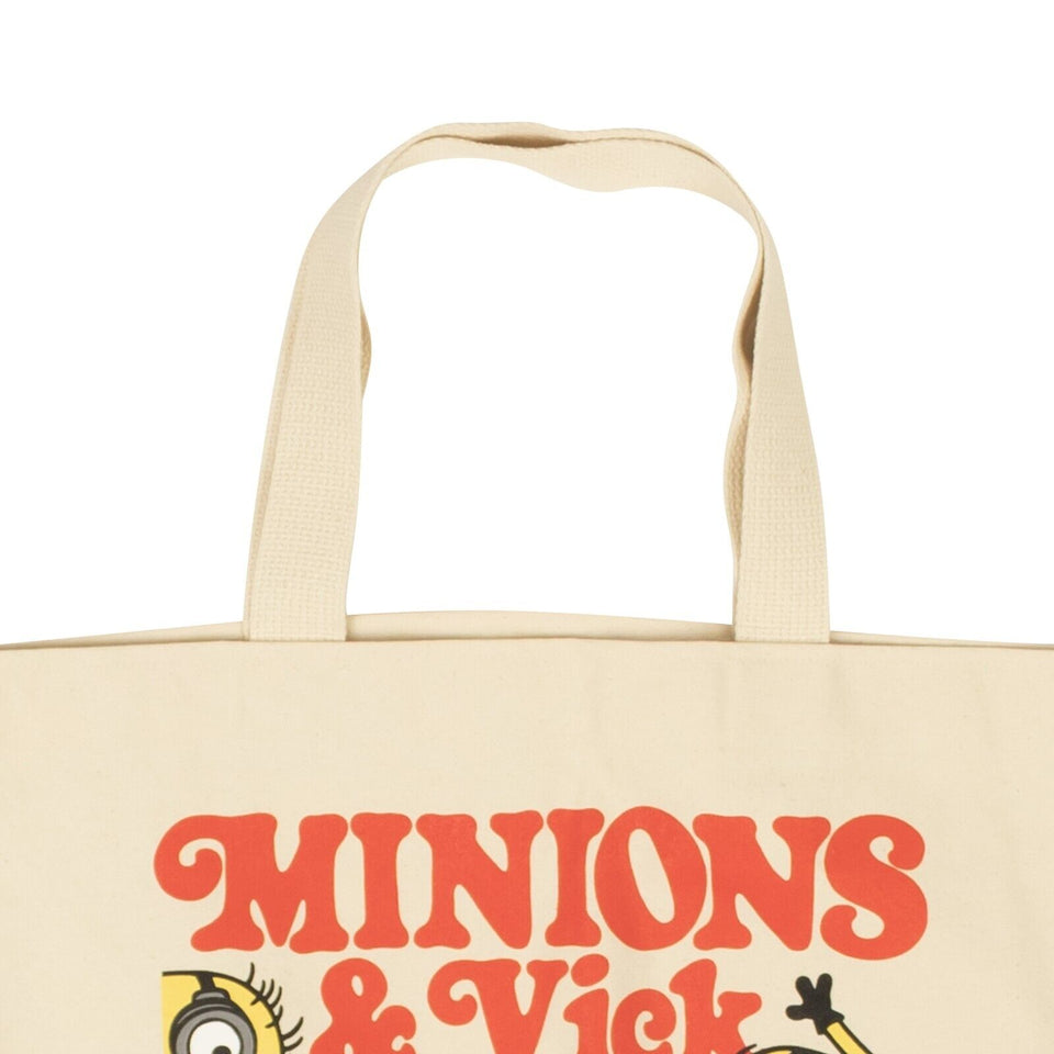 Natural Beige Minions Graphic Tote Bag