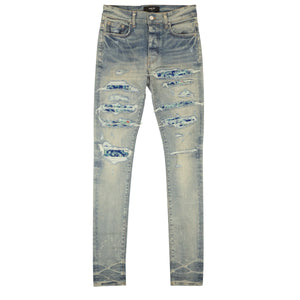Clay Indigo Cotton Distressed PJ Thrasher Jeans