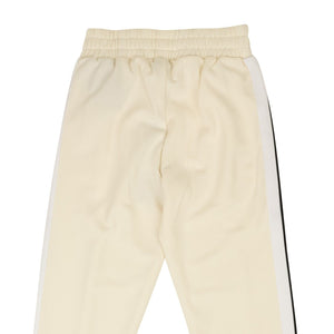 Cream Classic Side Stripe Logo Track Pants