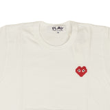 White Cotton Logo Patch Heart T Shirt