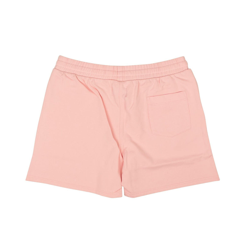 Pink Cotton Monogram Logo Patch Shorts