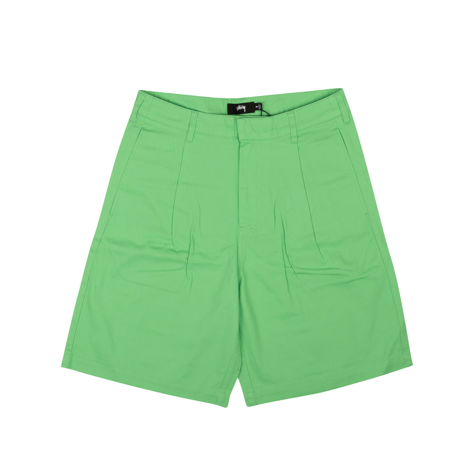 Green Cotton Lee Baggy High Rise Shorts