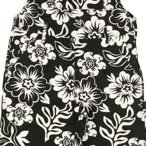 Black Cotton Perri All Over Floral Print Overalls