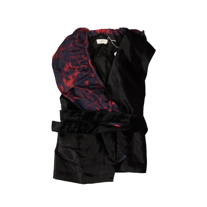Black and Blue/Red Ruffle Jacket Vest