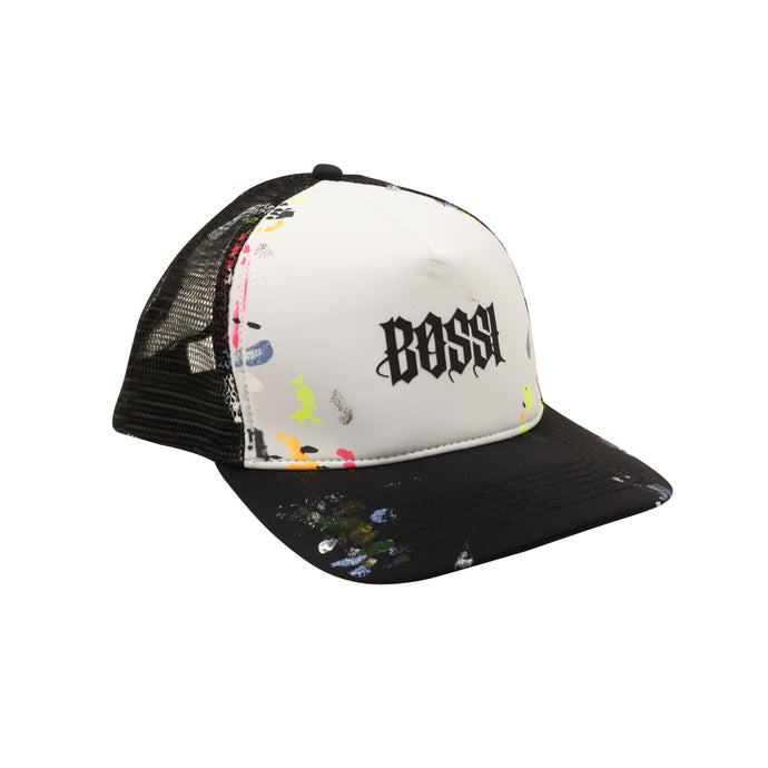 Black and White Logo Paint Slatter Hat