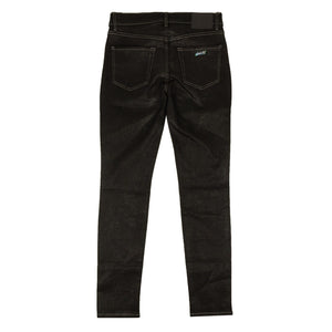 Black Cotton Glitter Design Slim-Fit Jeans