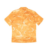 Orange Miracle Tie Dye Silk Button Down Shirt