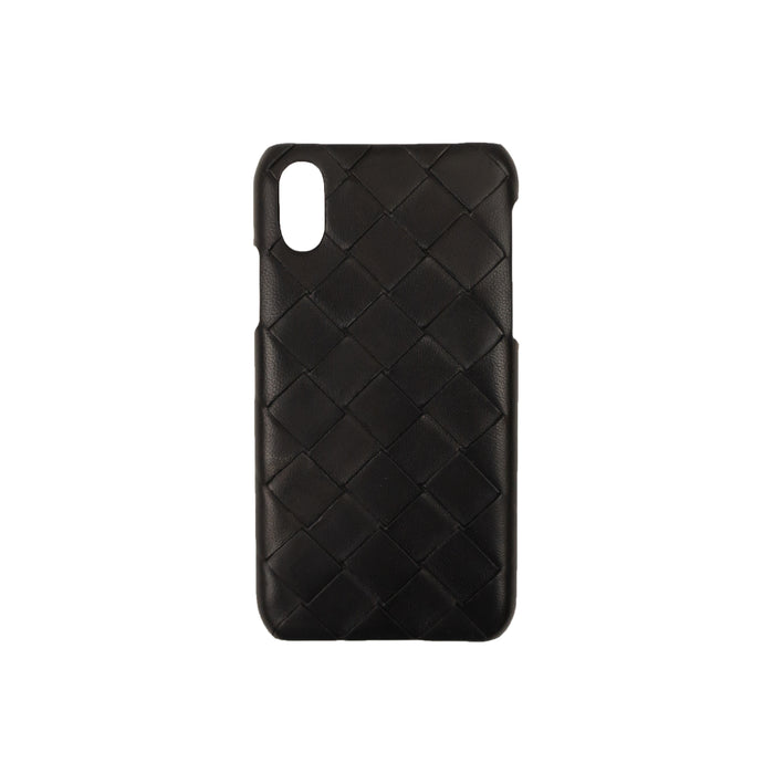 Black Leather iPhone XS Phone Case