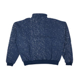 Royal Blue Spec Wool Half Zip Sweatshirt