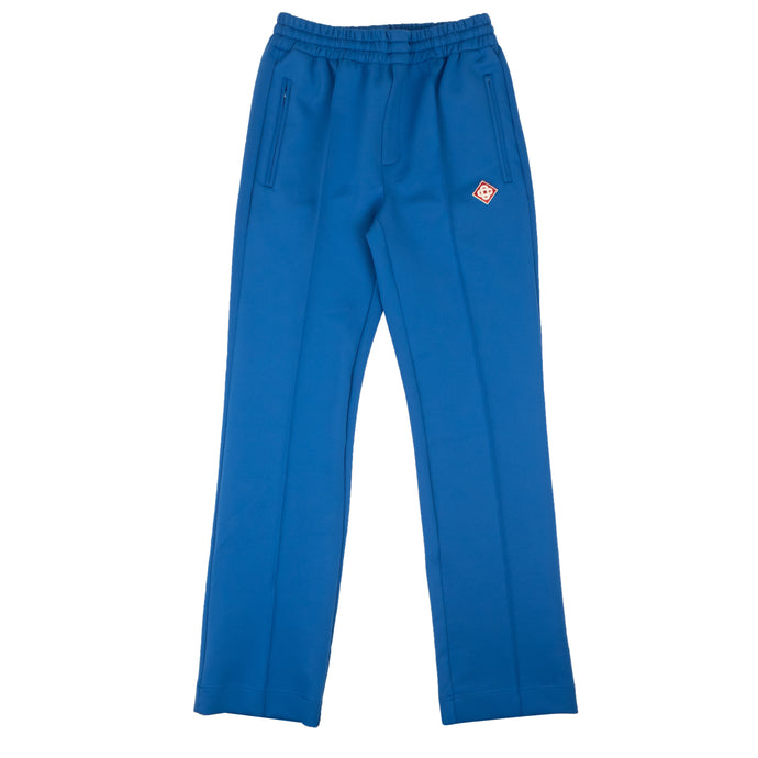 Blue Cotton Pintuck Relax Fit Track Pants