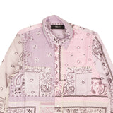 Lavender Cotton Bandana Reconstructed Flannel Shirt