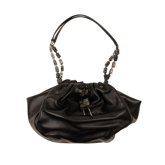 Black Leather Kenny Small Shoulder Bag
