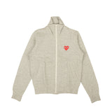 Grey Cotton 5 Red Hearts Sweatshirt