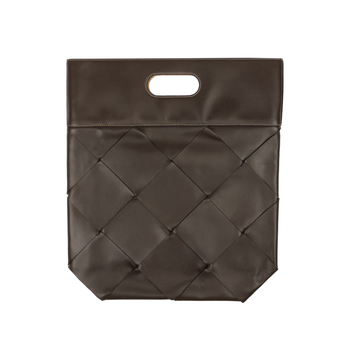 Fondant Brown Leather Slip Small Tote Bag