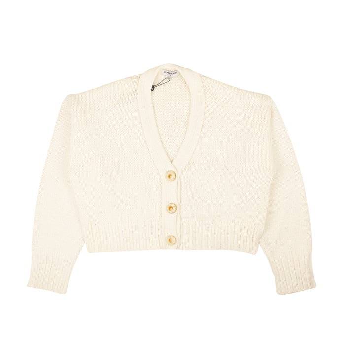 Opening Ceremony Cropped Knit Cardigan - White