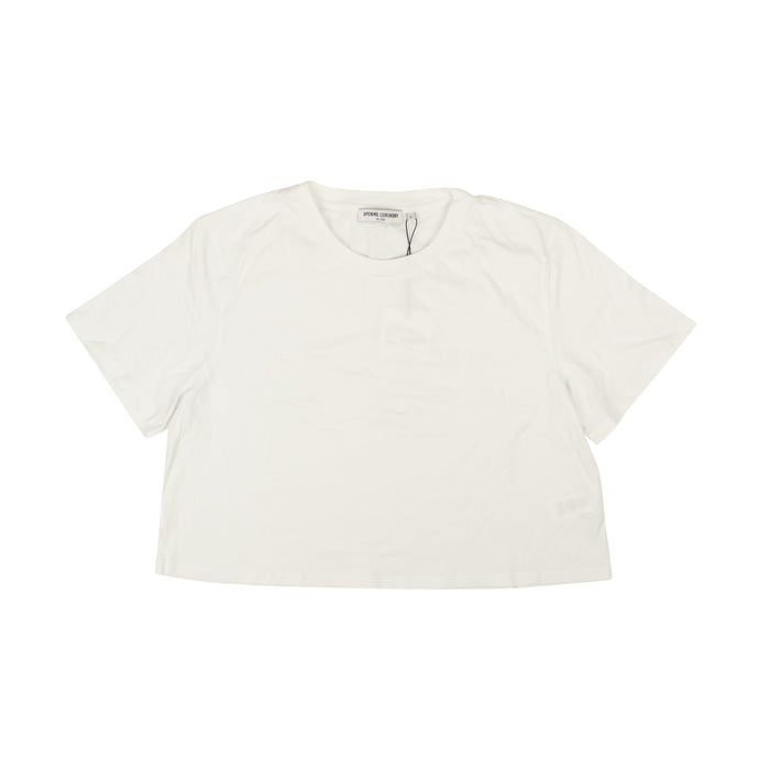 Chalk White Cotton Blank OC Cropped T-Shirt