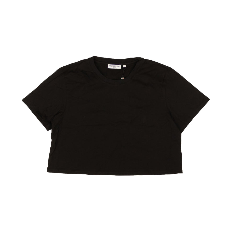 Black Blank OC Cropped Short Sleeve T-Shirt
