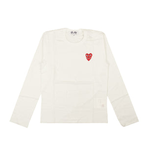 White Cotton Double Heart T-Shirt