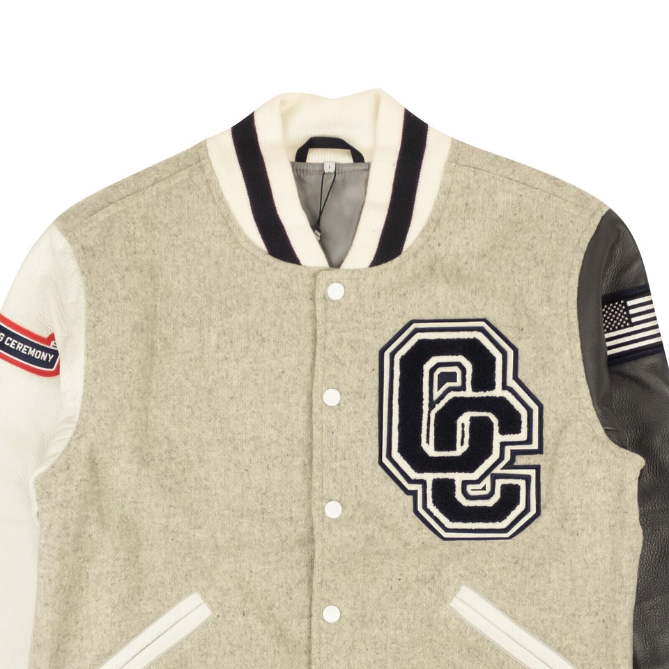 Light Grey Wool OC Classic Varsity Jacket