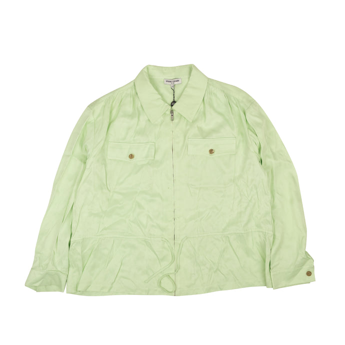 Pale Sage Green Blouson Zip-UP Jacket