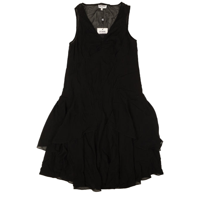 Black Chiffon Sleeveless Dress