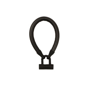 Black Bike Lock Leather Bracelet
