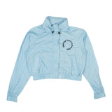 Blue Nylon Cropped Baby Windbreaker Jacket