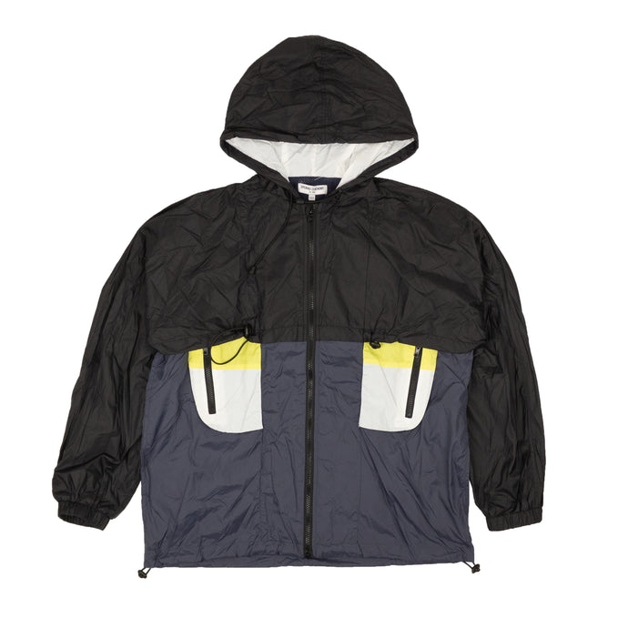 Black And Navy Double Layer Windbreaker