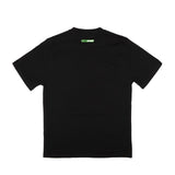 Black Cotton Flower Short Sleeve T-Shirt
