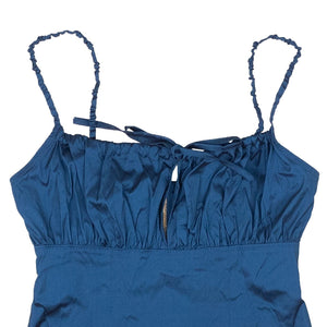 Navy Polyester Stretchy Baby Ruched Top