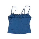 Navy Polyester Stretchy Baby Ruched Top