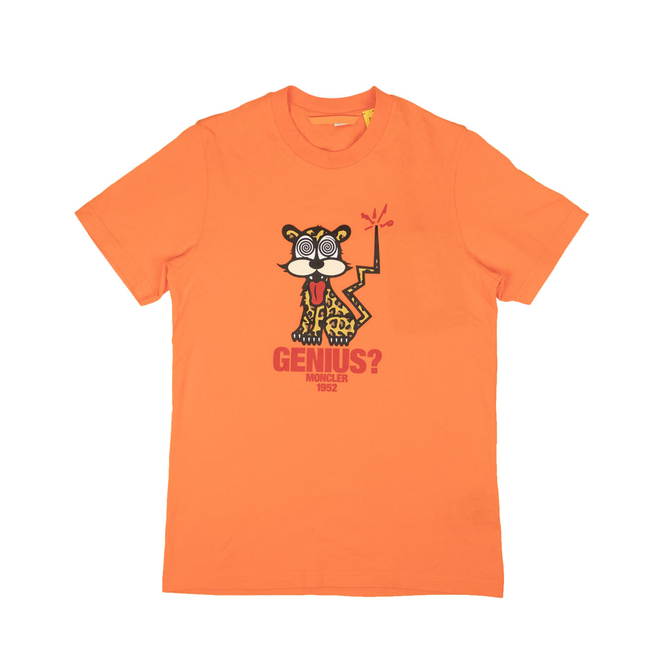 Orange Graphic Print Short Sleeve T-Shirt