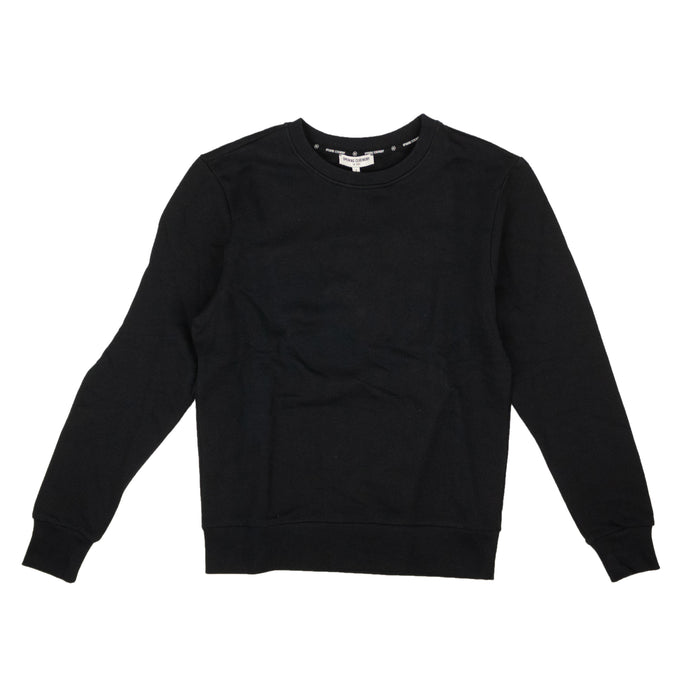 Black Cotton Blank Pullover Sweatshirt