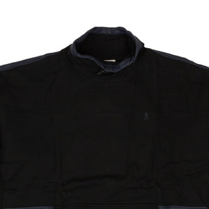 Black Funnel Neck Pullover Sweater