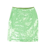 Sage Green Polyester Paillette Mini Skirt