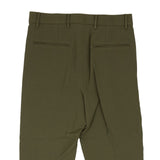 Olive Green Polyester Twill Trousers