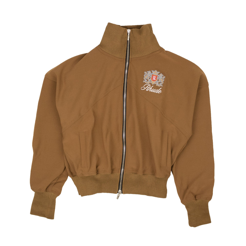 Brown Cotton Logo Brentwood Track Jacket